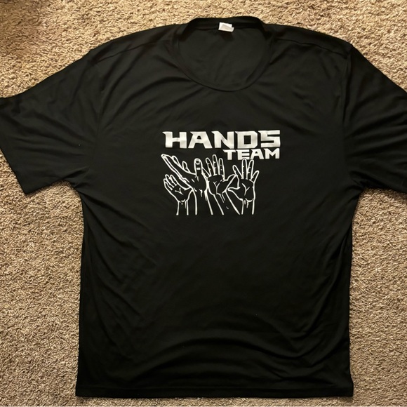 NWOT SportsTek Men 2XL black t-shirt Athletic shirt Representing a team No flaws - Picture 3 of 10